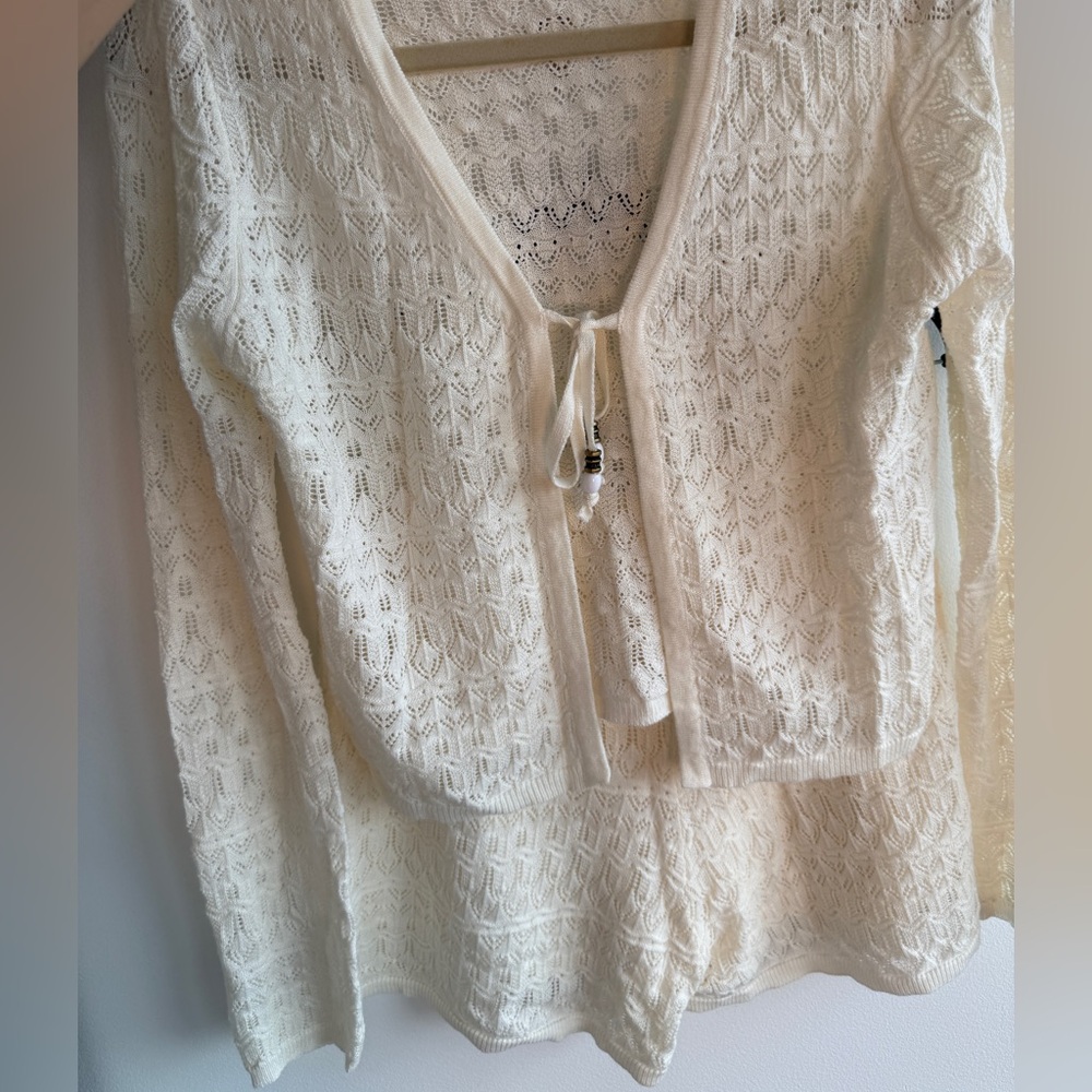 House of Harlow 1960 Knit Cardigan & Shorts Set